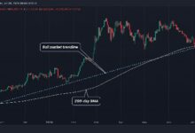 هبوط بيتكوين أسفل المتوسط 200 يوم؛ خط الاتجاه للسوق الصاعد في دائرة الضوء