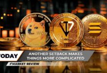 هبوط دوجكوين (DOGE) بنسبة 18%، اكتشف قوة تونكوين (TON) الحقيقية، وصلانة (SOL) ترتد من دعمين حاسمين