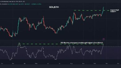 سولانا تبدو مبالغ فيها مقابل إيثريوم؛ نسبة البيتكوين إلى الذهب عالقة في اتجاه هابط - اقرأ التحليل الكامل الآن!