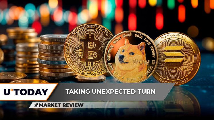 بيتكوين (BTC) عند 102,000 دولار، دوجكوين (DOGE) يخسر 20% واستقرار، وسولانا (SOL) تهبط 21% في ثلاثة أيام: ما التالي؟ اكتشف الآن!